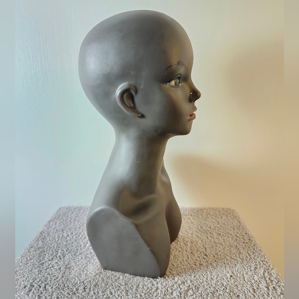 Mannequin Head With Bust For Wigs and Display Jewelry Ears Pierced - Picture 7 of 7